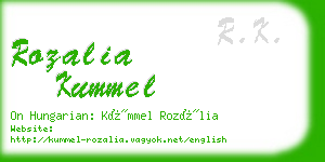 rozalia kummel business card